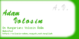 adam volosin business card